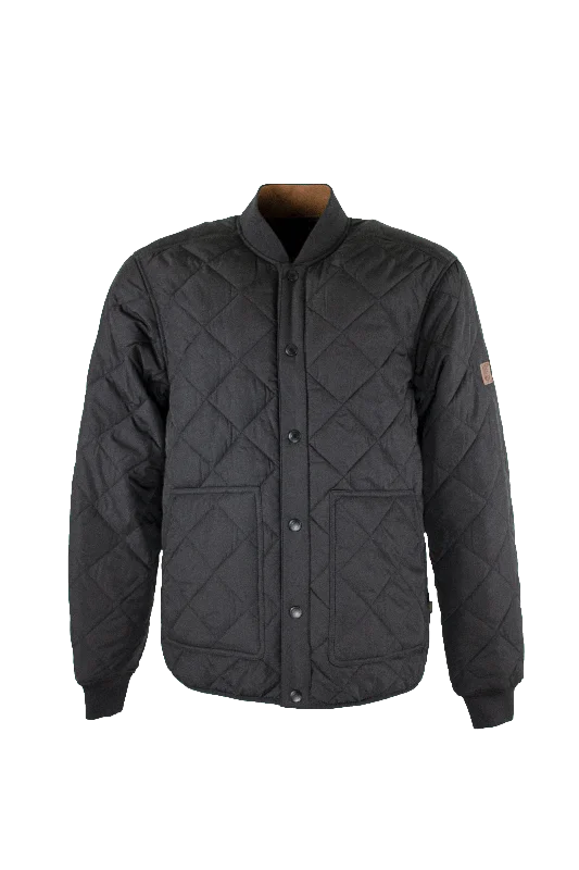 MJ005 - Men's Keswick Quilted Jacket - BLACK Elegant Men's Cashmere