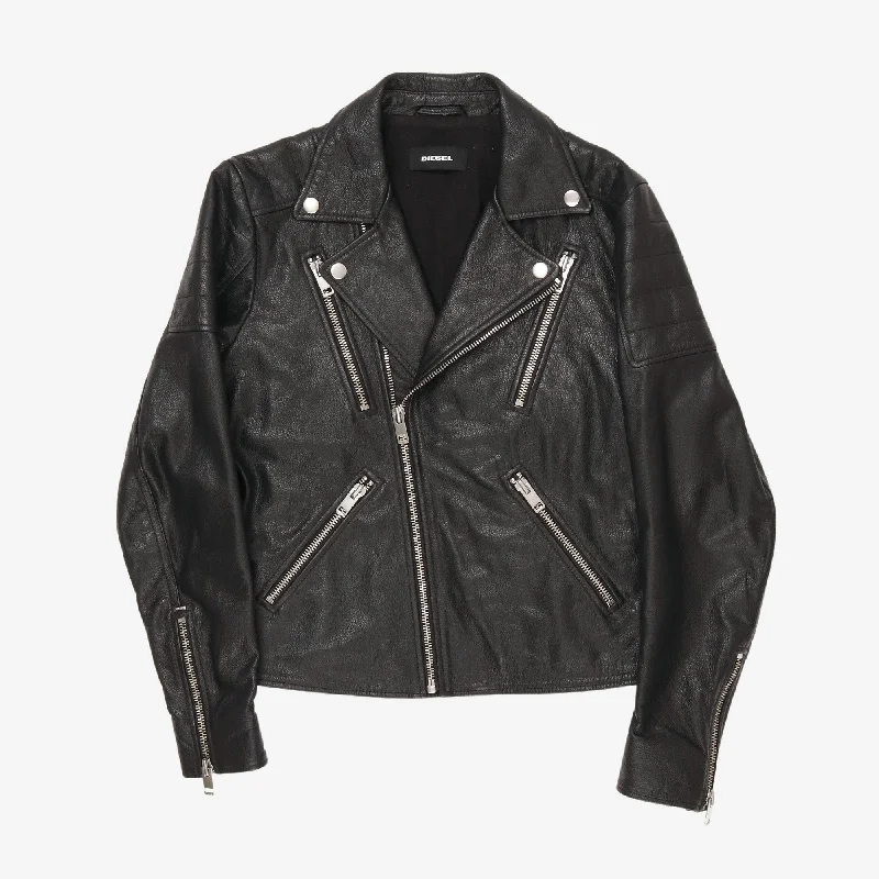 Leather Perfecto Motorcycle Jacket Refined Men's Classic 