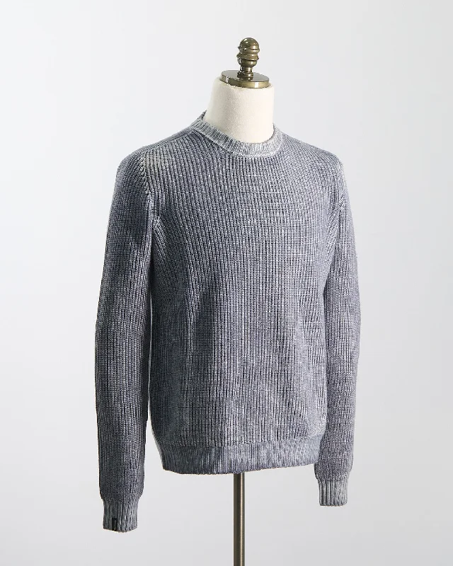 Brushed, 15 Gauge, 100% Merino, Crewneck Sweater Sporty Men's Athleisure 