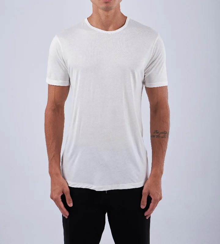 Comfort Viscose T-shirt Elegant Men's Formal 