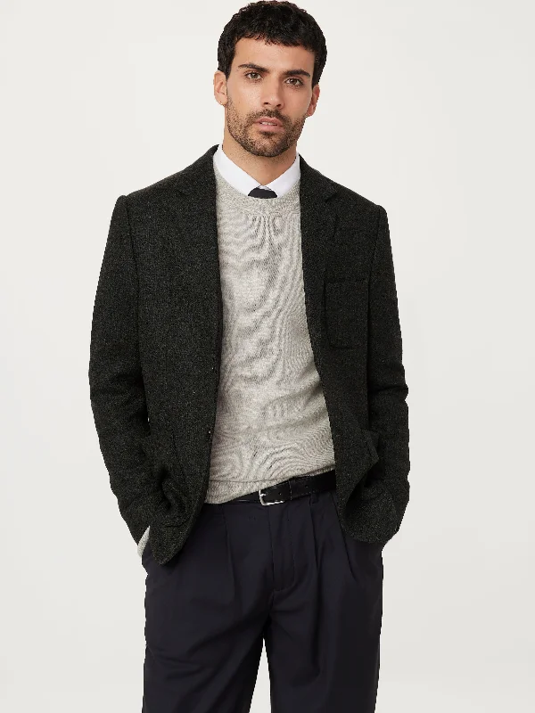 The Moon Heritage Blazer in Dark Green Elegant Men's Cashmere