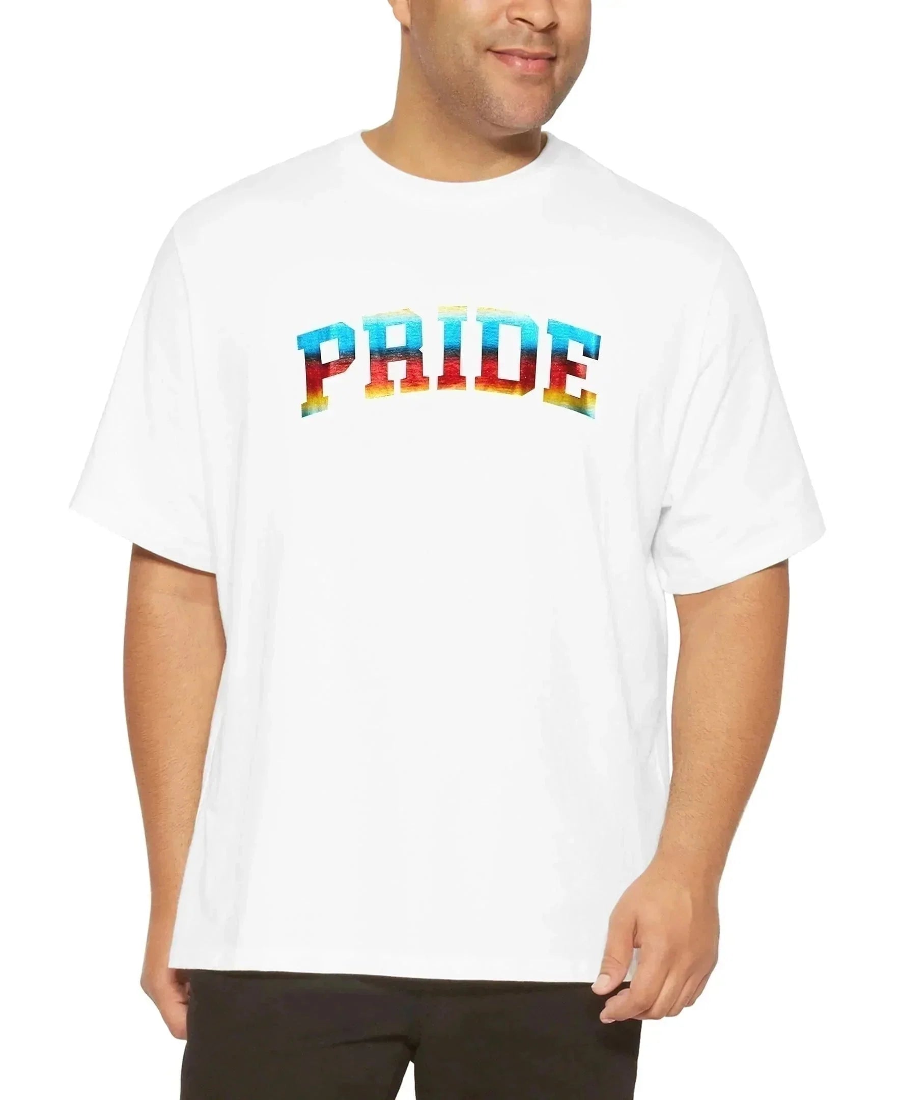 Pride Tie-Dye Logo T-Shirt Youthful Men's Anime