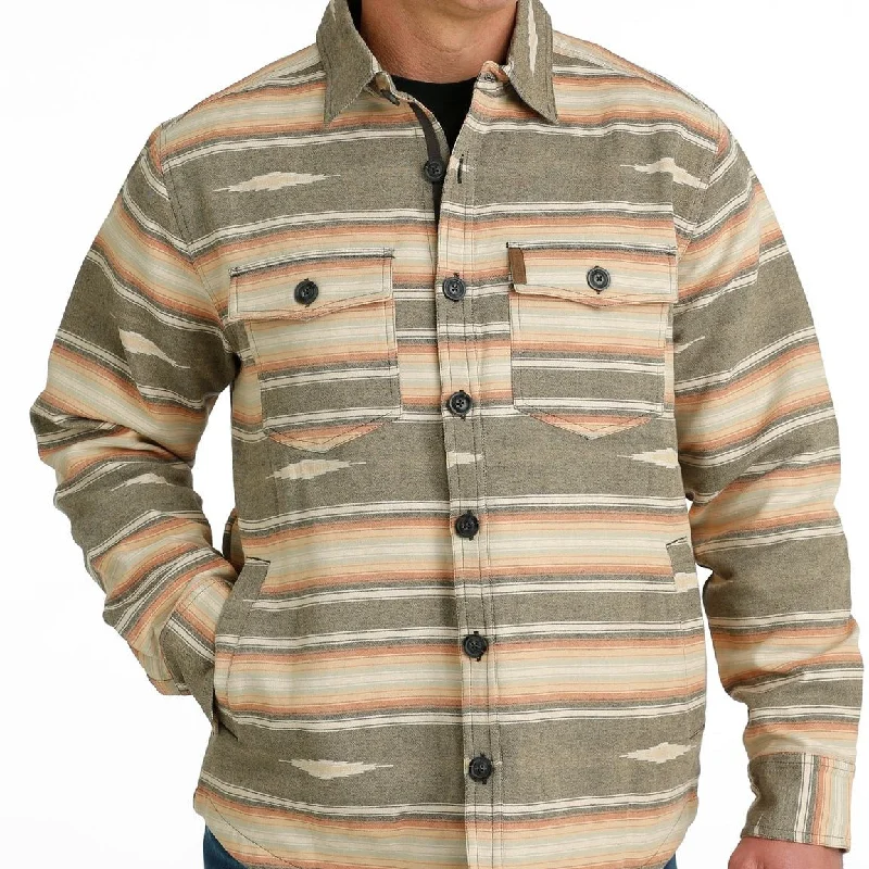 Cinch Men's Southwestern Printed Jacquard Shirt Jacket Edgy Men's Punk