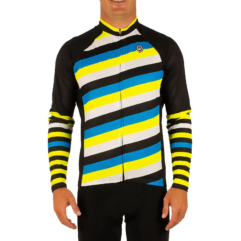 Men's MultiStripe Aero Long Sleeve Jersey Youthful Men's Pop