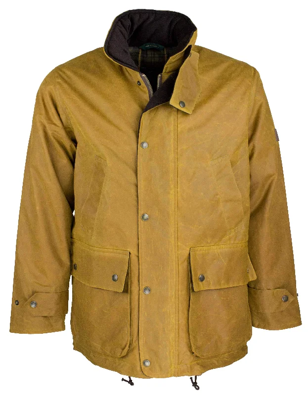 W05 - Men's Kingsbridge Padded Wax Antique Coat - GOLD Trendy Men's Scandinavian