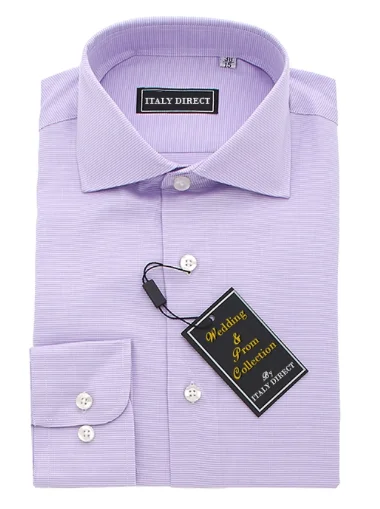 Light Purple Classic Fit Dress Shirt Earthy Men's Sustainable 