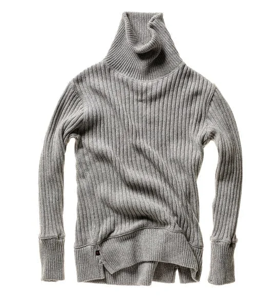 Relwen - Cotton/Wool Rib Turtle - Lt. Grey Marl Adventure