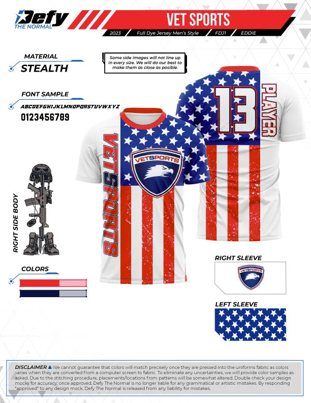 Vet Sports Full Dye Jersey Refined Men's Hand