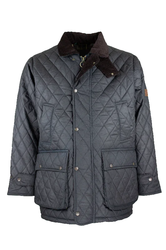 W27 - Men's Aarhus Quilted Wax Coat - NAVY Vacation