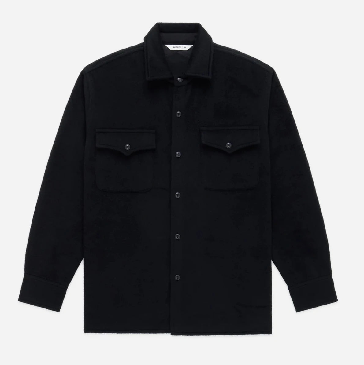 3sixteen - USN Overshirt Black Wool/Angora Cozy Men's Sherpa