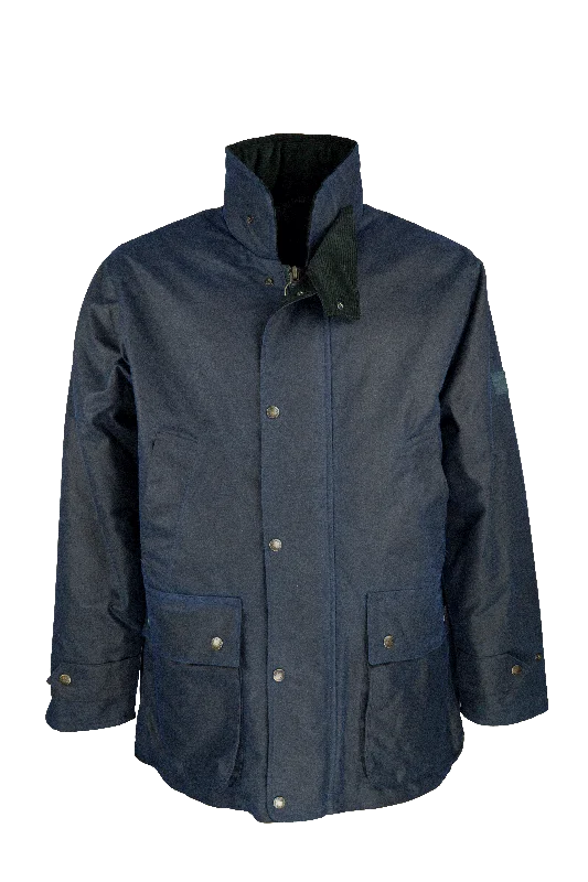 W05 - Men's Kingsbridge Padded Wax Antique Coat - NAVY Confident Men's High