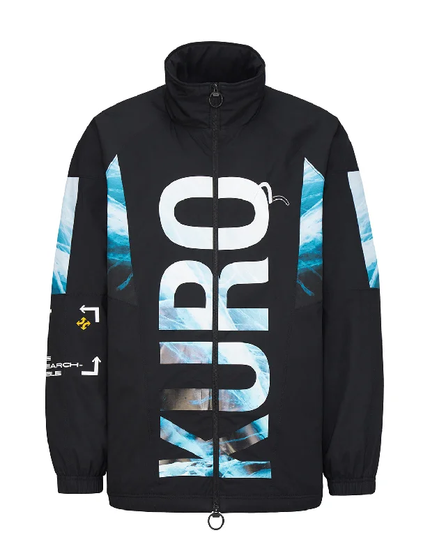 Glacier Logo Print Padded Windbreaker Sophisticated Men's 