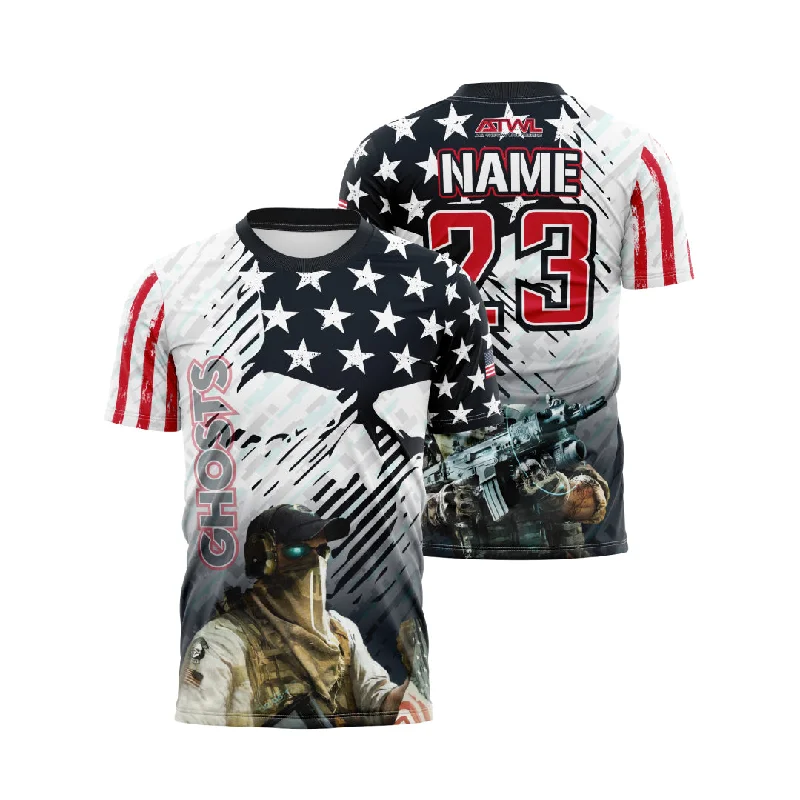 Ghosts Full Dye Jersey Rugged Men's Outdoor 