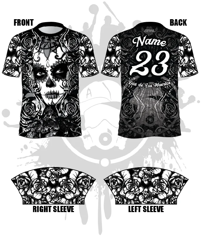 Día de los Muertos Men's Jersey Stylish Men's Neon