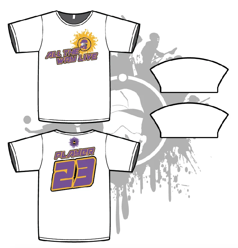 Splash Mask Mens White Sub Dye Jersey Purple/Gold Hip Men's Urban