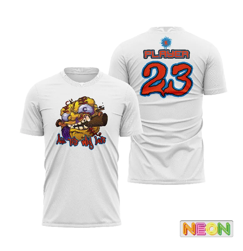 Crazy Ballz Mens White Sub Dye Jersey Crush Artistic Men's Hand