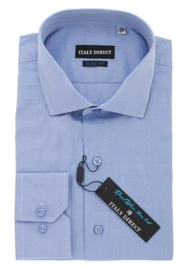 Blue Slim Fit Dress Shirt Dynamic Men's Moto