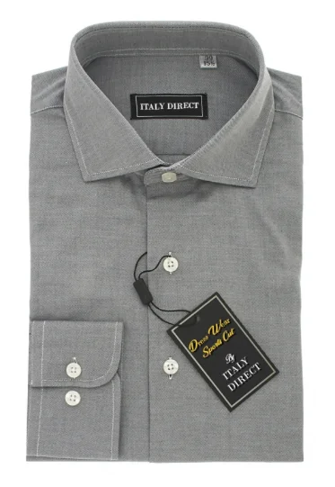 Grey Sport Fit Dress Shirt Dynamic Men's High