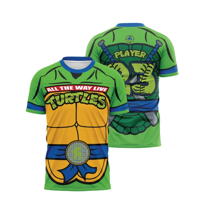 Cowabunga Turtles Mens Full Dye Jersey Cozy Men's Sherpa