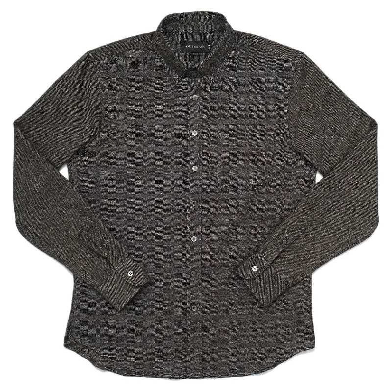 Outclass - Smoke Grey Twill Flannel Shirt Vacation