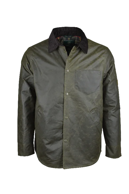 W26 - Men's Antique Wax Overshirt - GREEN Bohemian Men's Free