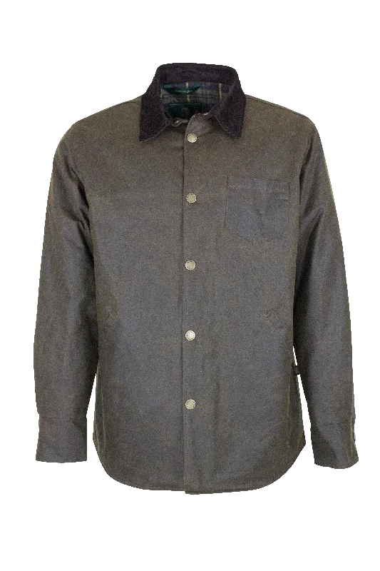 W26 - Men's Antique Wax Overshirt - CARAMEL Stylish Men's Tropical 