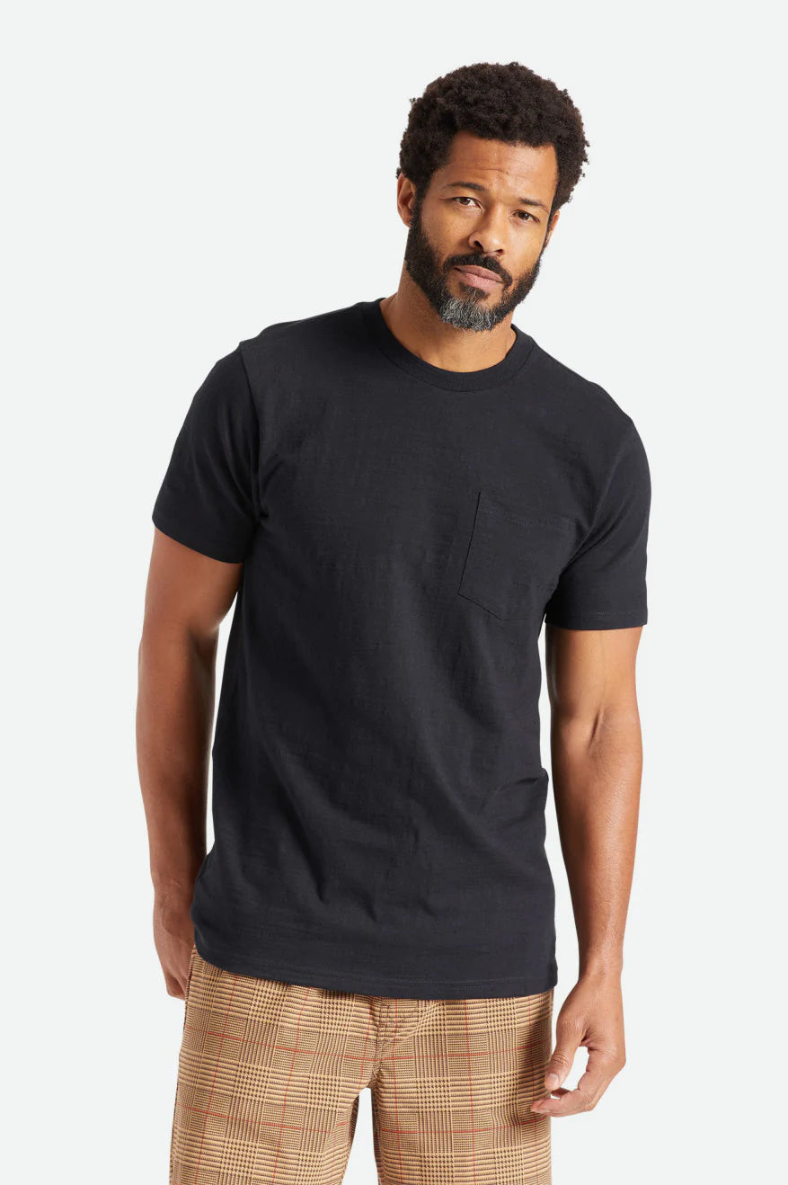 Basic Slub S/S Pocket Tee Polished Men's Satin