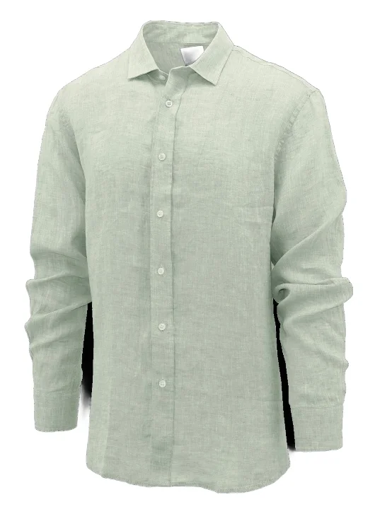 Daniel  Hechter Lime Linen Shirt Stylish Men's Tropical 