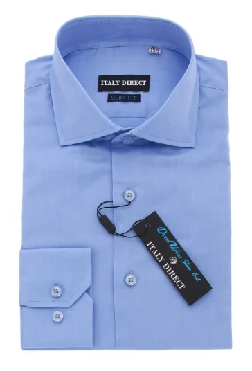 Bright Blue Slim Fit Dress Shirt Relaxed Men's Australian 