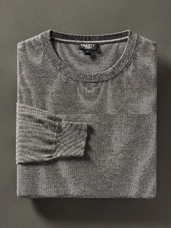 Faherty Movement Crewneck Sweater / Sea Coast Heather Sophisticated Men's 