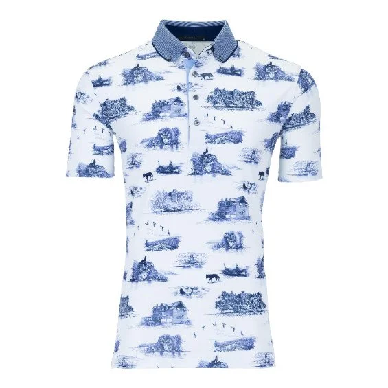 Greyson Lake Champlain Toile Polo / Arctic Stylish Men's Tropical 