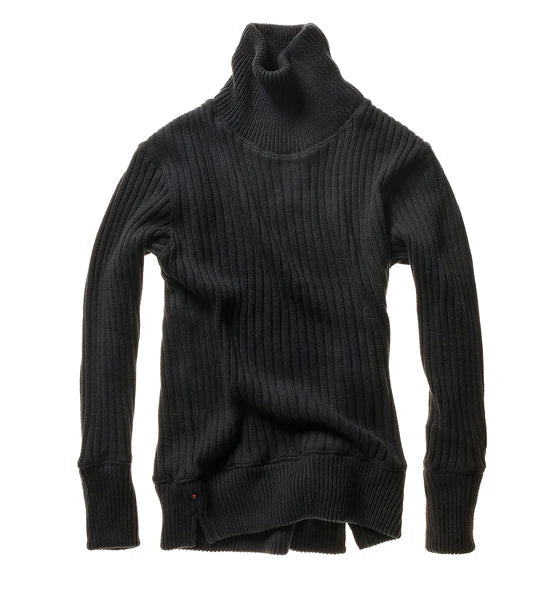 Relwen - Cotton/Wool Rib Turtle - Black Preppy Men's College