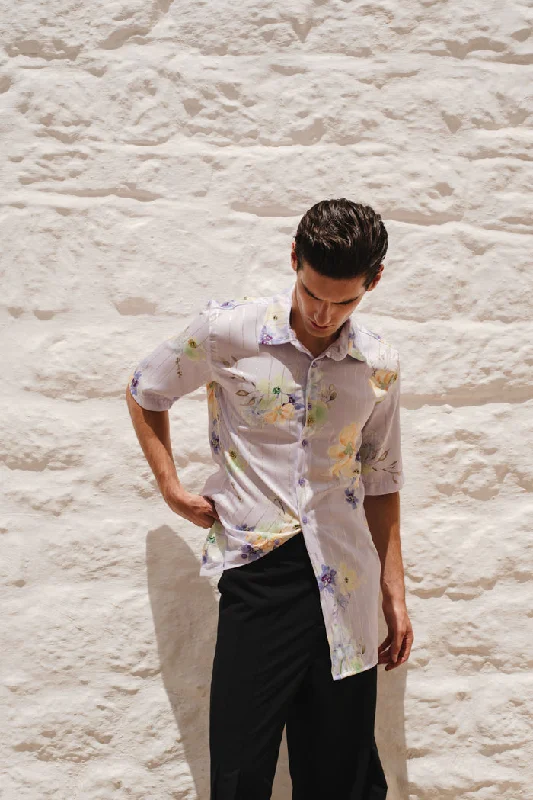 Dolce Shirt Lilac Stylish Men's Tropical 