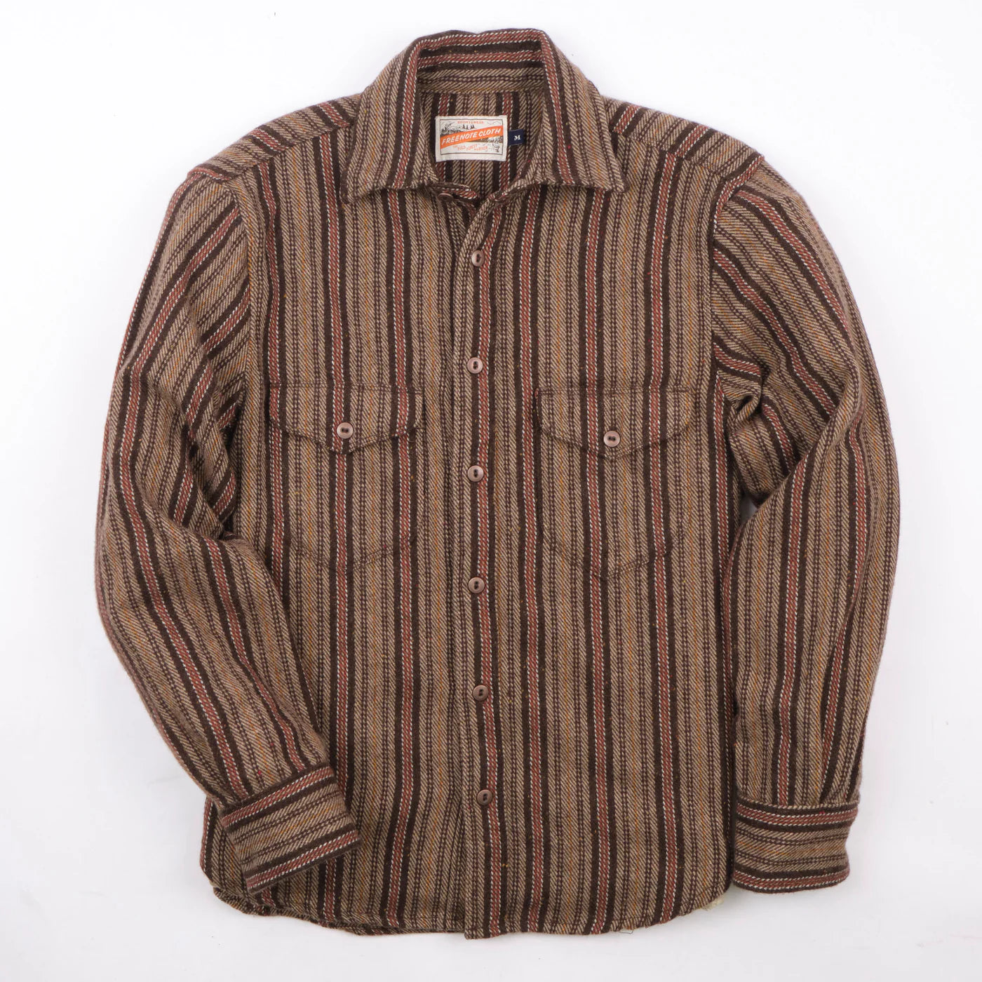 Freenote Cloth - Bodie Brown Stripe Traditional Men's Wool