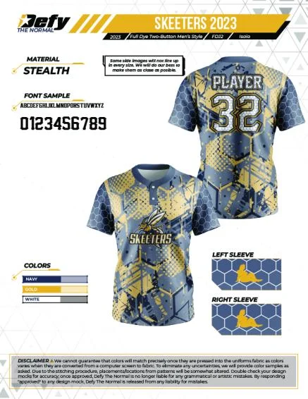 Skeeters Navy Honeycomb Men's Full-Dye Jersey Sharp Men's Italian