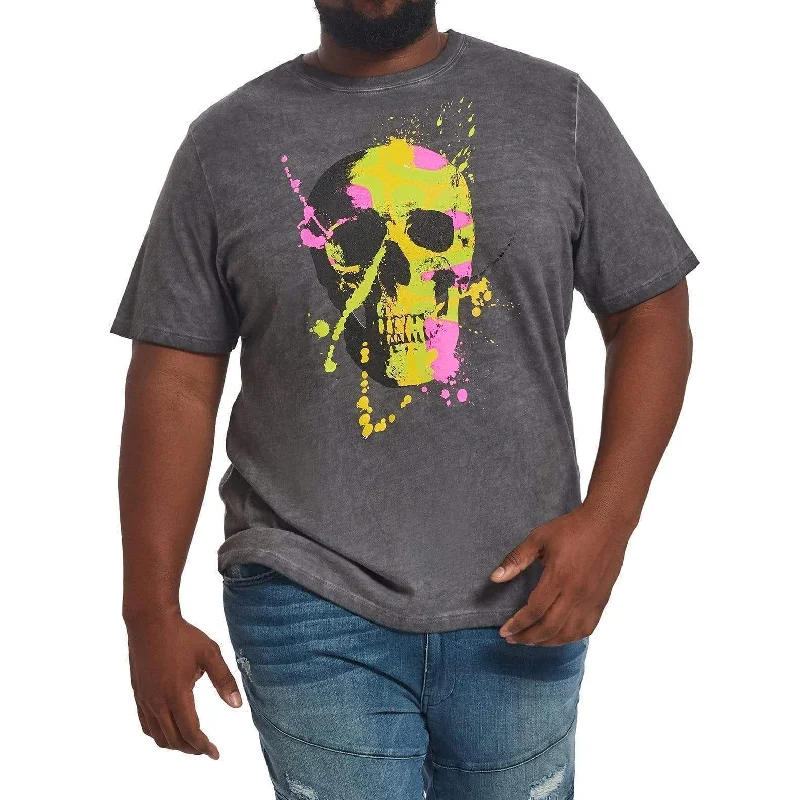 Neon Skull T-Shirt Athletic Men's Compression