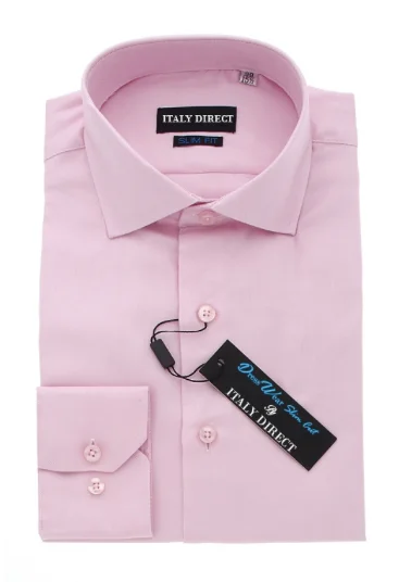 Light Pink Slim Fit Dress Shirt Edgy Men's Punk