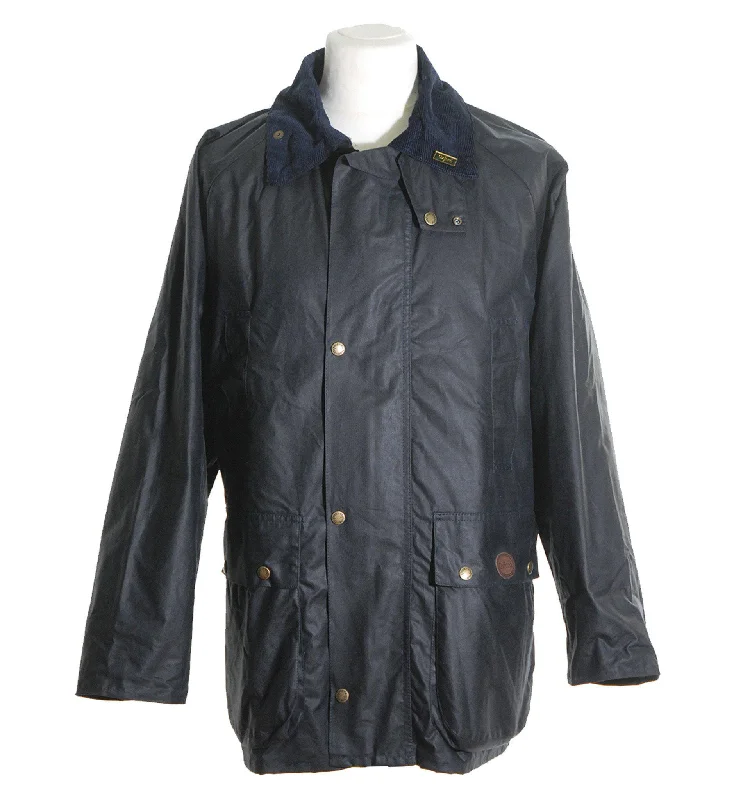 W10 - Burley Wax Jacket (Vented) - NAVY Hip Men's Urban