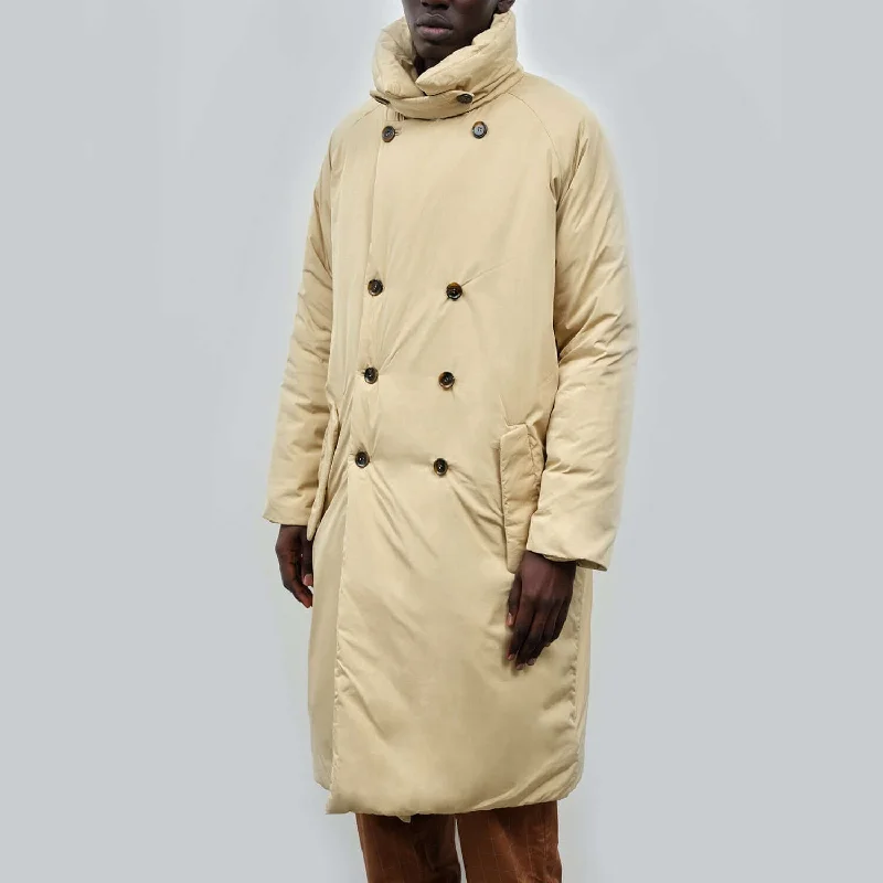 Townsville | Sand Men's Puffer Trench Coat Tailored