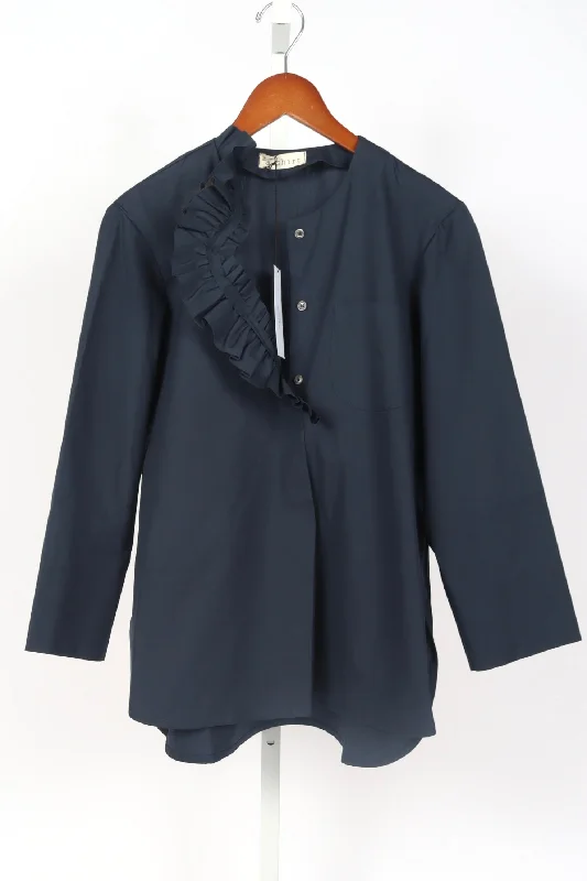 Brooke Shirt - Navy Monochromatic Office Style