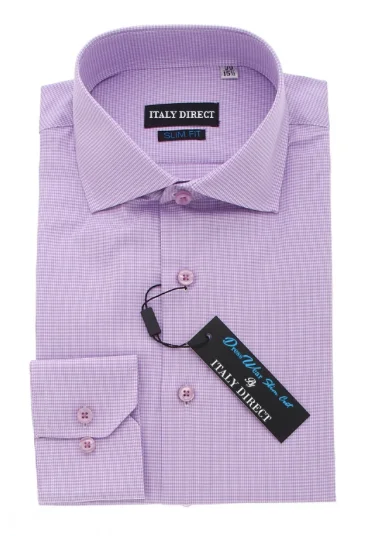 Purple Striped Slim Fit Dress Shirt Rugged Men's Outdoor 