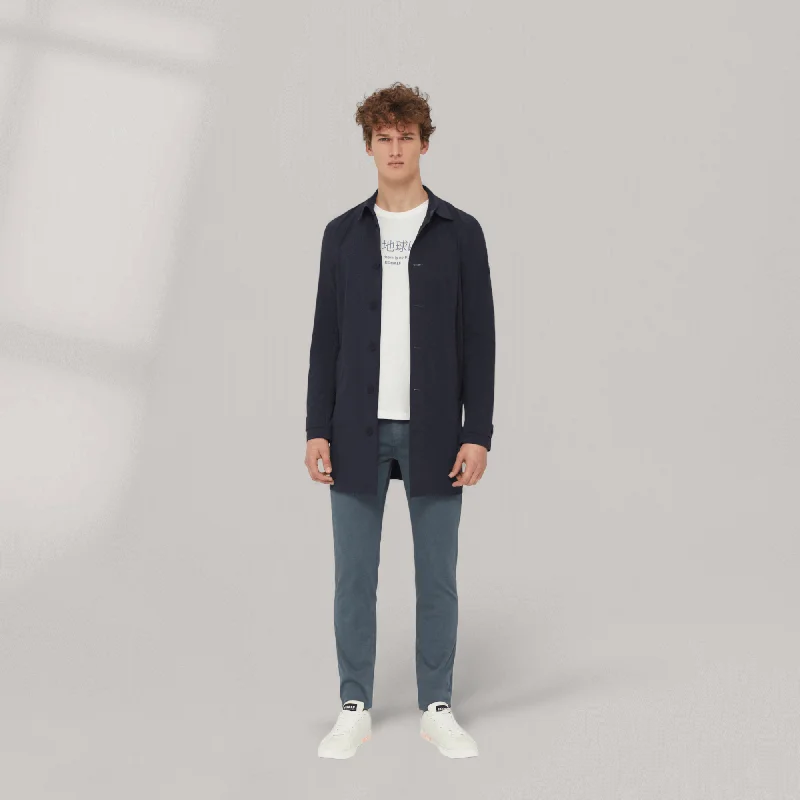 Alfred - Lightweight Trench - Navy | Men's Edgy Men's Punk