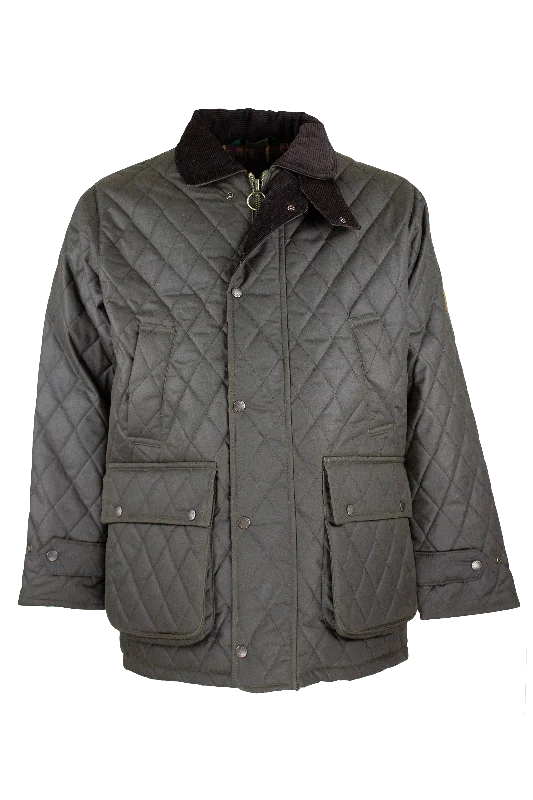 W27 - Men's Aarhus Quilted Wax Coat - DARK OLIVE Lumberjack