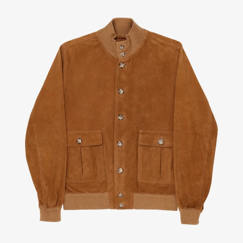 Drakes Valstarino Suede Jacket Trendy Men's Scandinavian