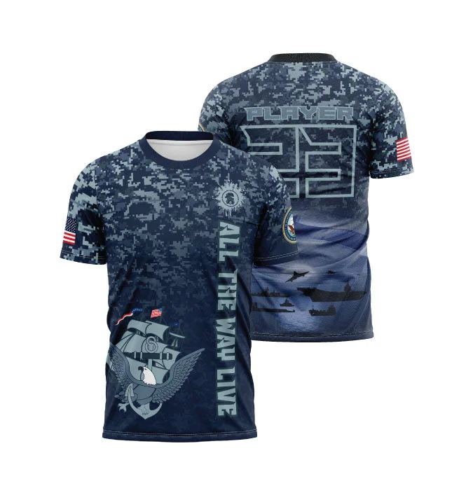 Armed Force (Navy) Mens Full Dye Jersey Stylish Men's Tropical 