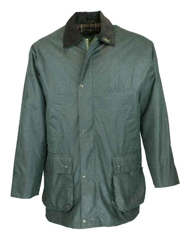 W01 - Men's Countryman Wax Jacket - GREEN Monochromatic All