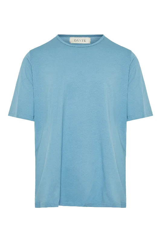 Route T-Shirt Light Blue Sporty Men's Athleisure 