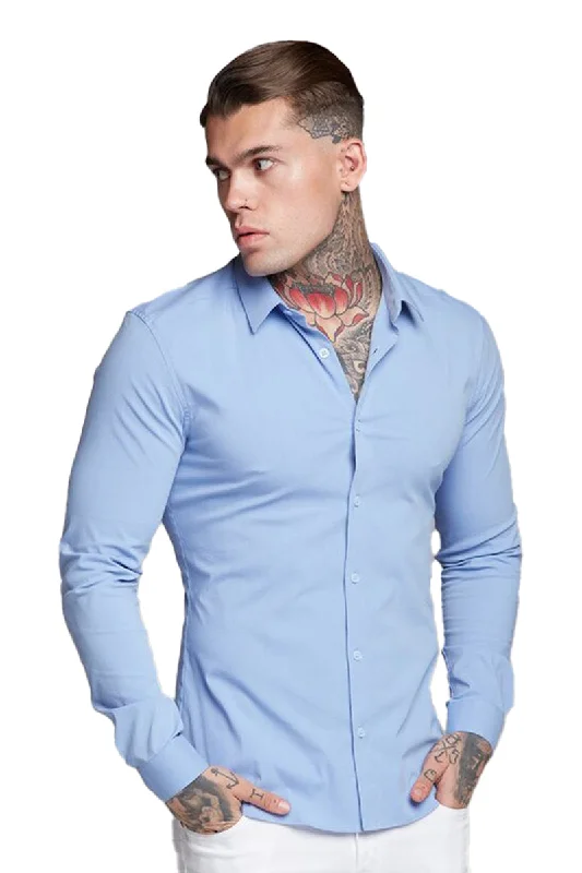 Long-Sleeved Casual Button-Down Shirt Classic Men's Pin