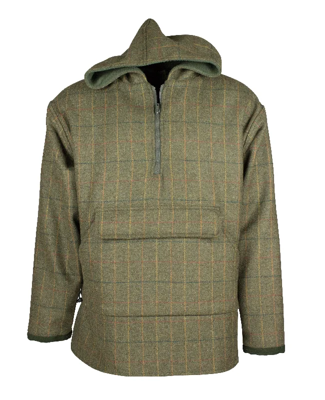 MT11 - Men's Braemer Tweed Smock - GREEN CHECK Bold Men's Statement