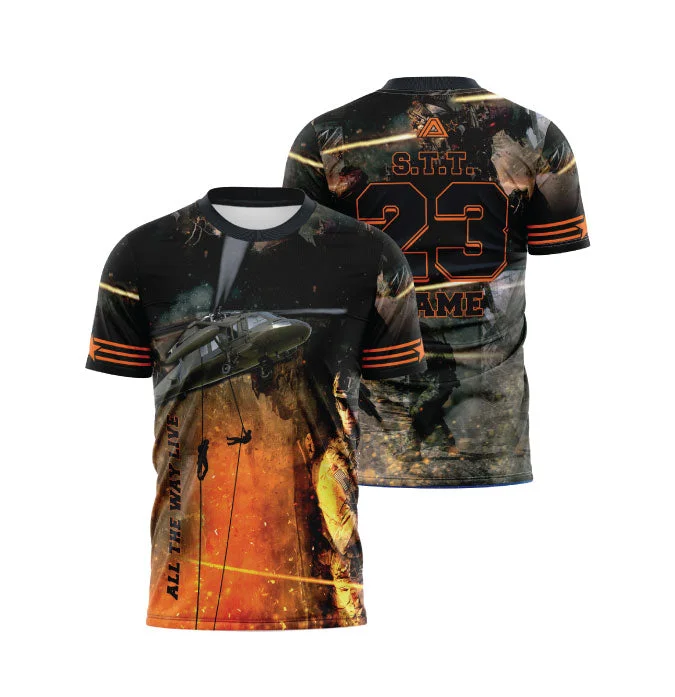 Support the Troops Full Dye Jersey Masculine Men's Thick